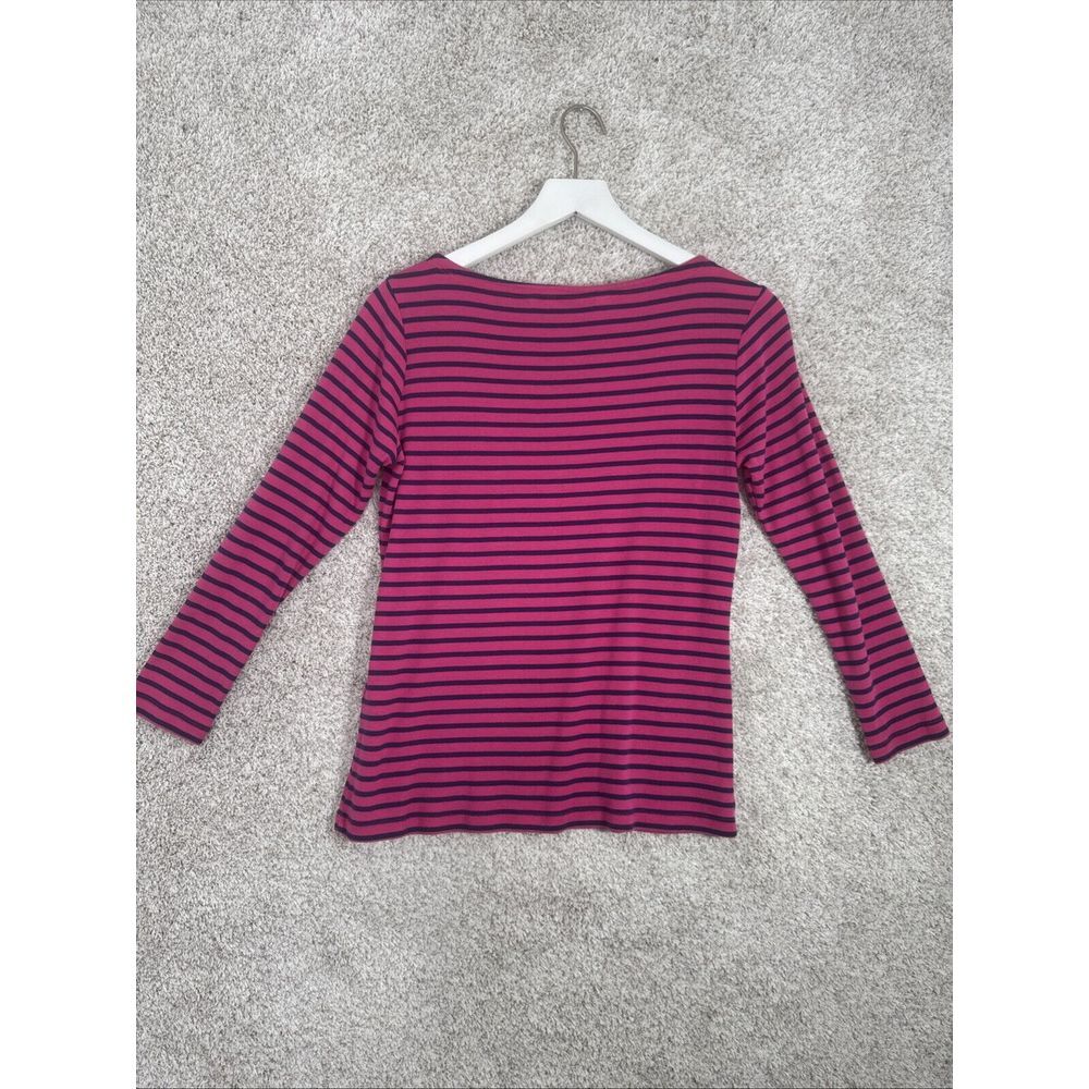 Women's Vineyard Vines Size S‎ Pink & Navy Blue Stripes Long Sleeve Top - Picture 6 of 9